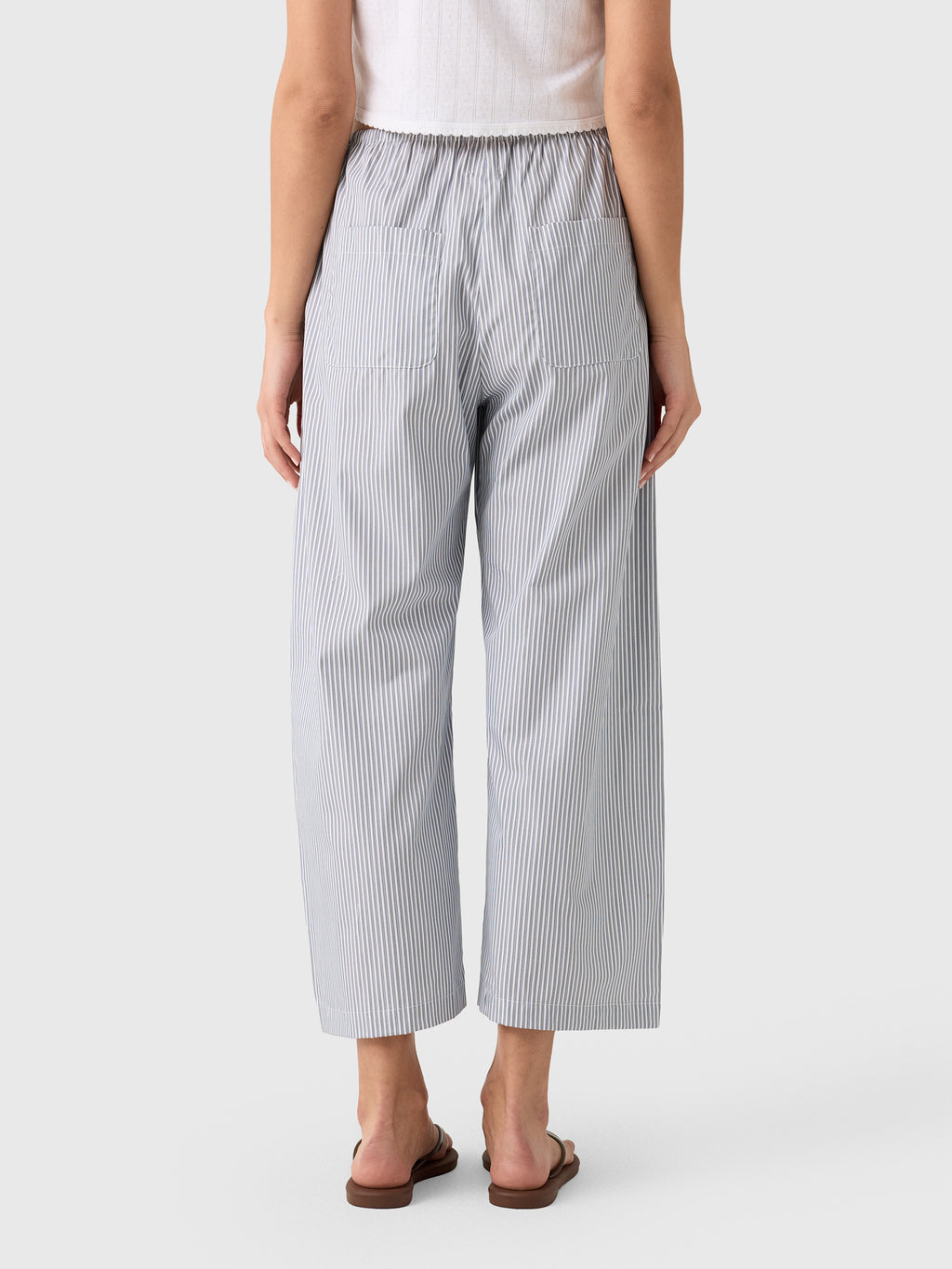 Leset Women's Yoshi Stripe Crop Drawstring Pant - Saint Bernard