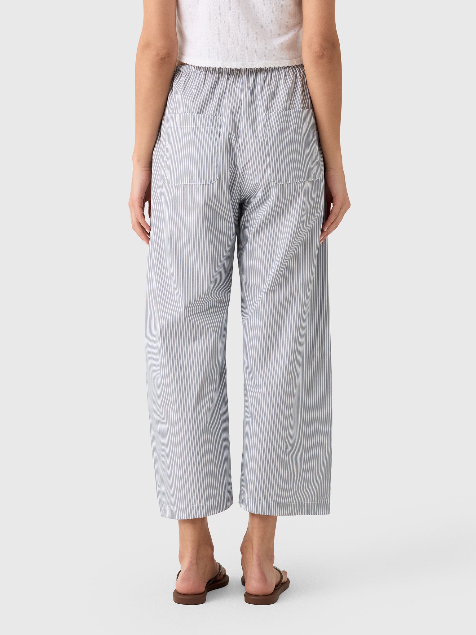 Leset Women's Yoshi Stripe Crop Drawstring Pant - Saint Bernard