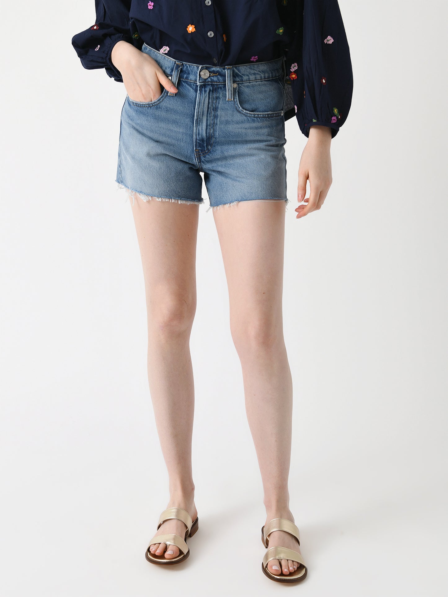 Frame Women's Le Brigette Raw Fray Short - Saint Bernard