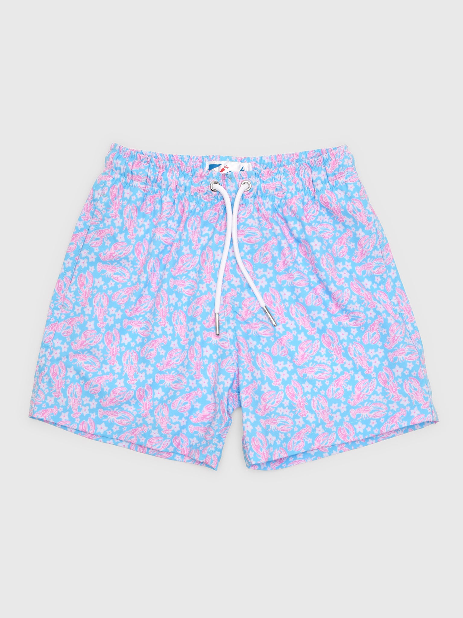 Bermies Boys' Light Blue Lobster Swim Trunk - Saint Bernard