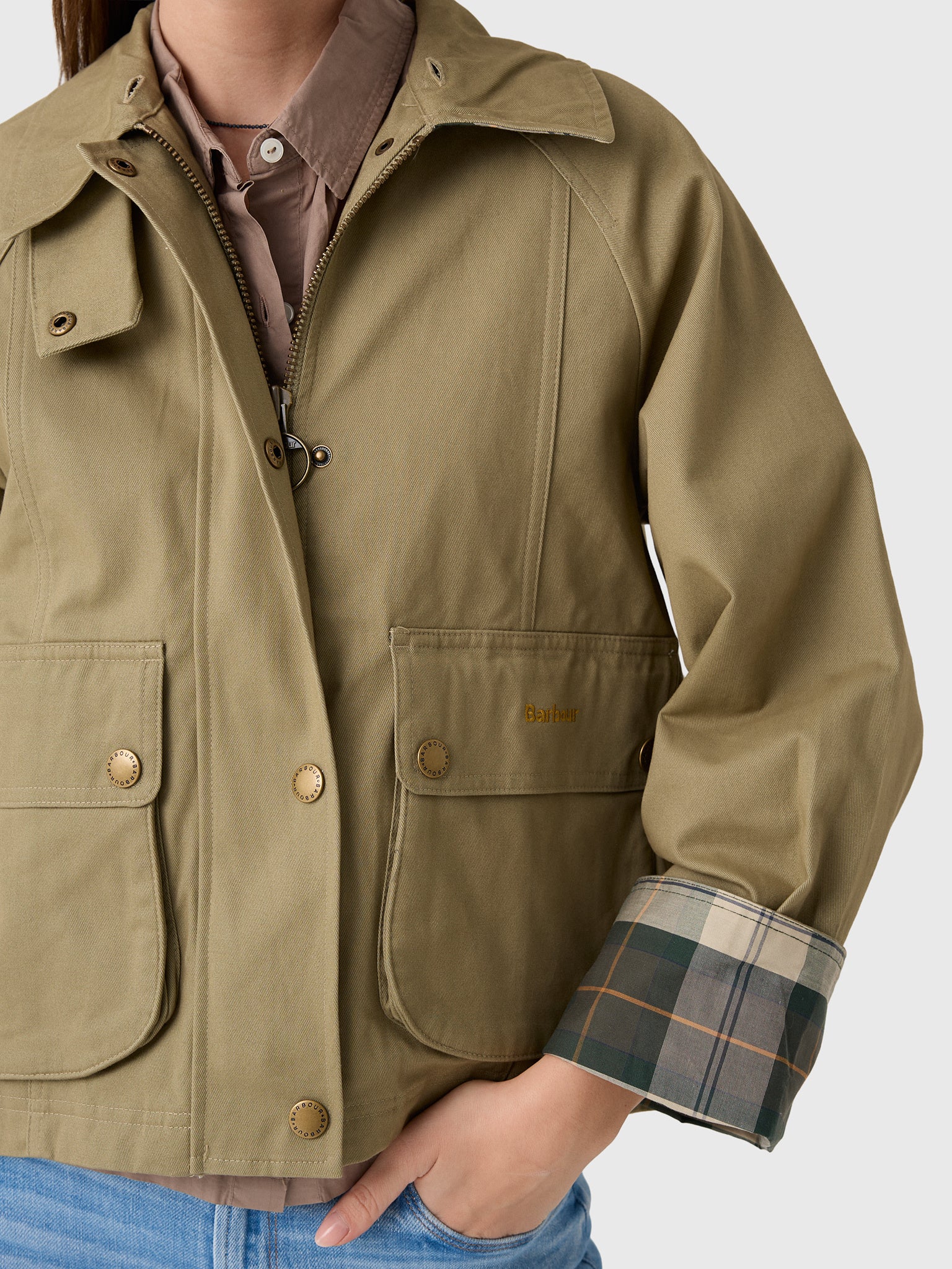 Barbour Women's Cropped Beadnell Casual Jacket - Saint Bernard