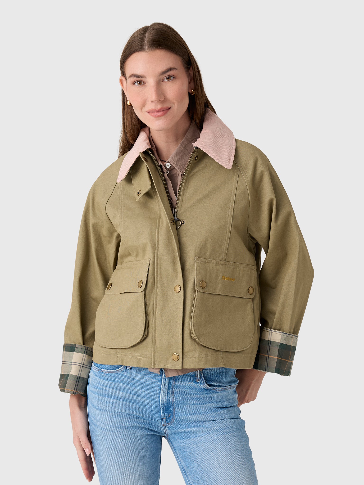 Barbour Women's Cropped Beadnell Casual Jacket - Saint Bernard