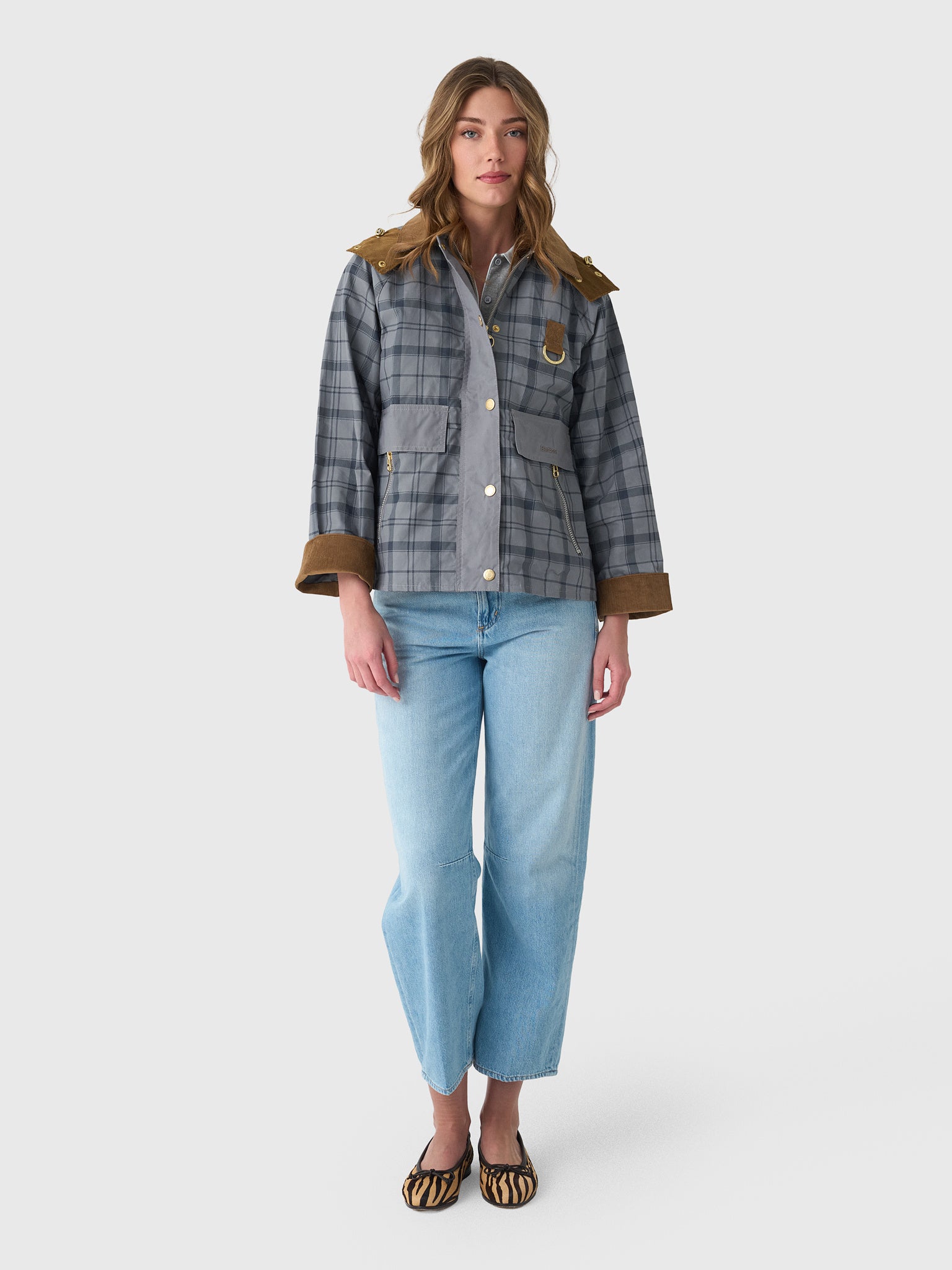Barbour Women's Carnforth Tartan Casual Jacket - Saint Bernard