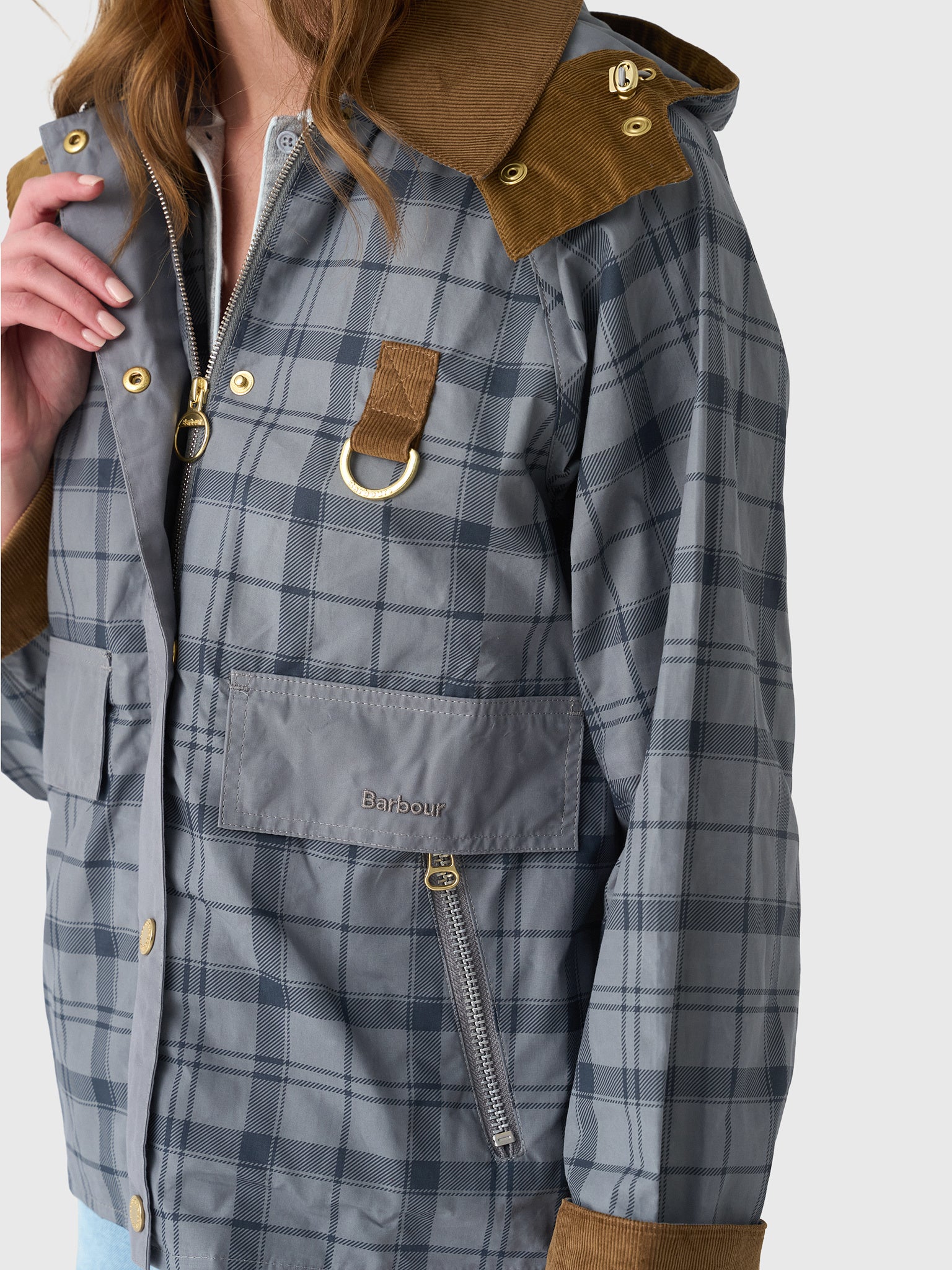 Barbour Women's Carnforth Tartan Casual Jacket - Saint Bernard