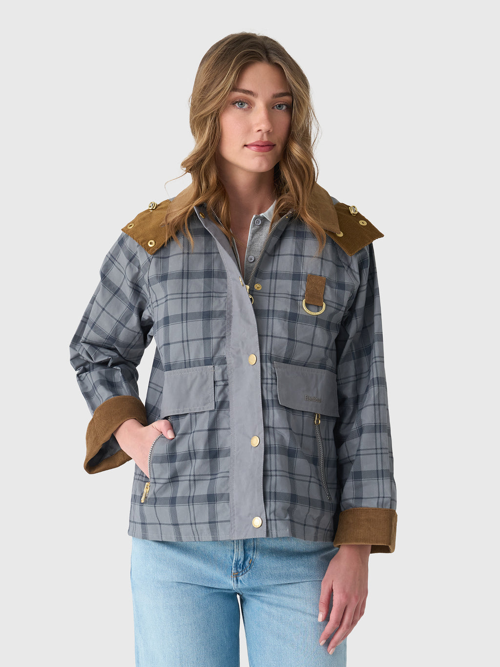 Barbour Women's Carnforth Tartan Casual Jacket - Saint Bernard