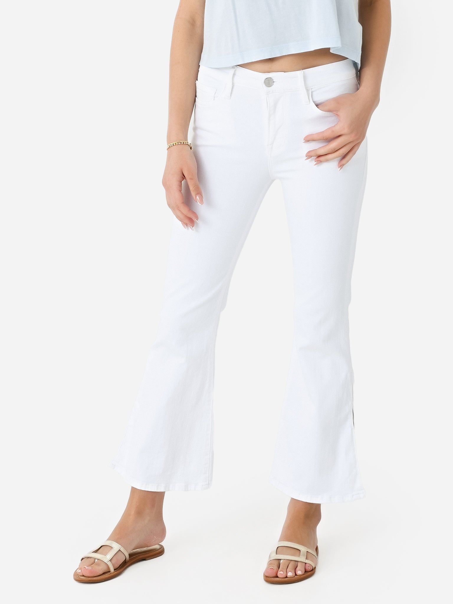 Frame Women's Le Crop Flare Mini Slits Jean - Saint Bernard