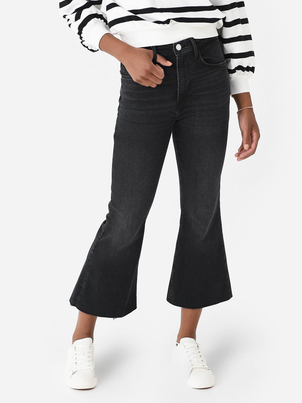 Frame Women's Le Crop Flare Raw After Jean - Saint Bernard