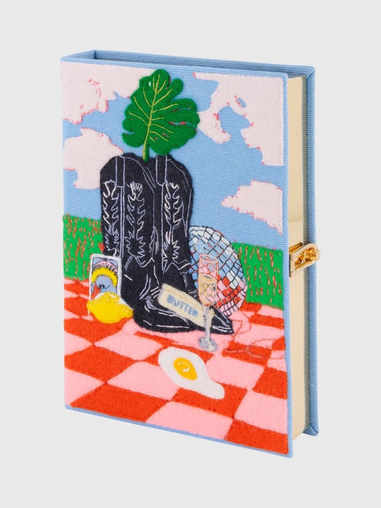 Olympia Le-Tan Cowboy Joy Book Clutch - Saint Bernard