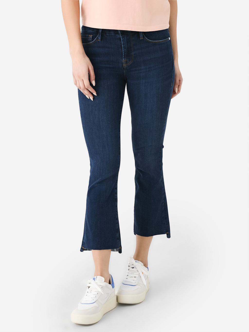 Frame Women's Le Crop Mini Boot Raw Stagger Jean - Saint Bernard