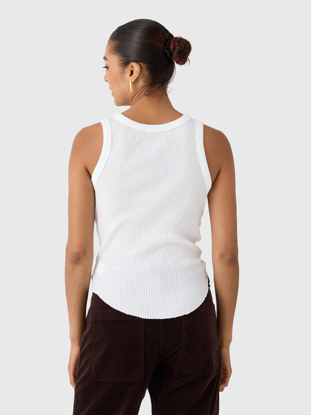Enza Costa Women's Pointelle Knit Tank - Saint Bernard