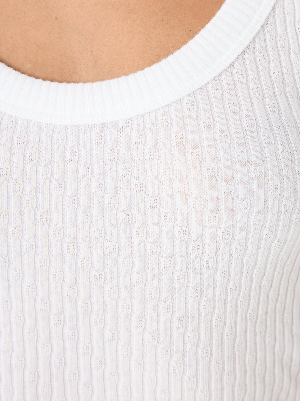 Enza Costa Women's Pointelle Knit Tank - Saint Bernard