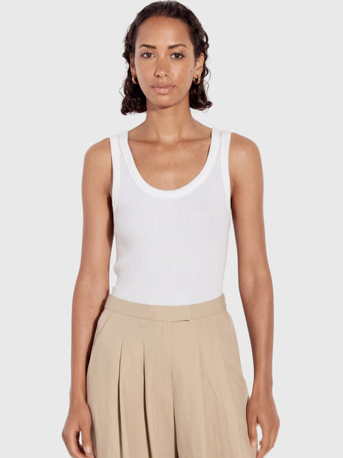 Enza Costa Women's Pointelle Knit Tank