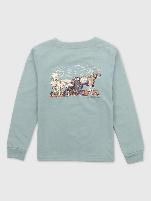 Properly Tied Boys' Hunting Dogs Long Sleeve Tee