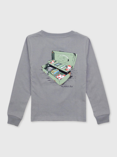 Properly Tied Boys' Tackle Box Long Sleeve Tee