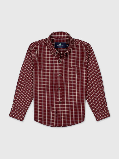 Properly Tied Boys' Woodland Sport Shirt - Saint Bernard