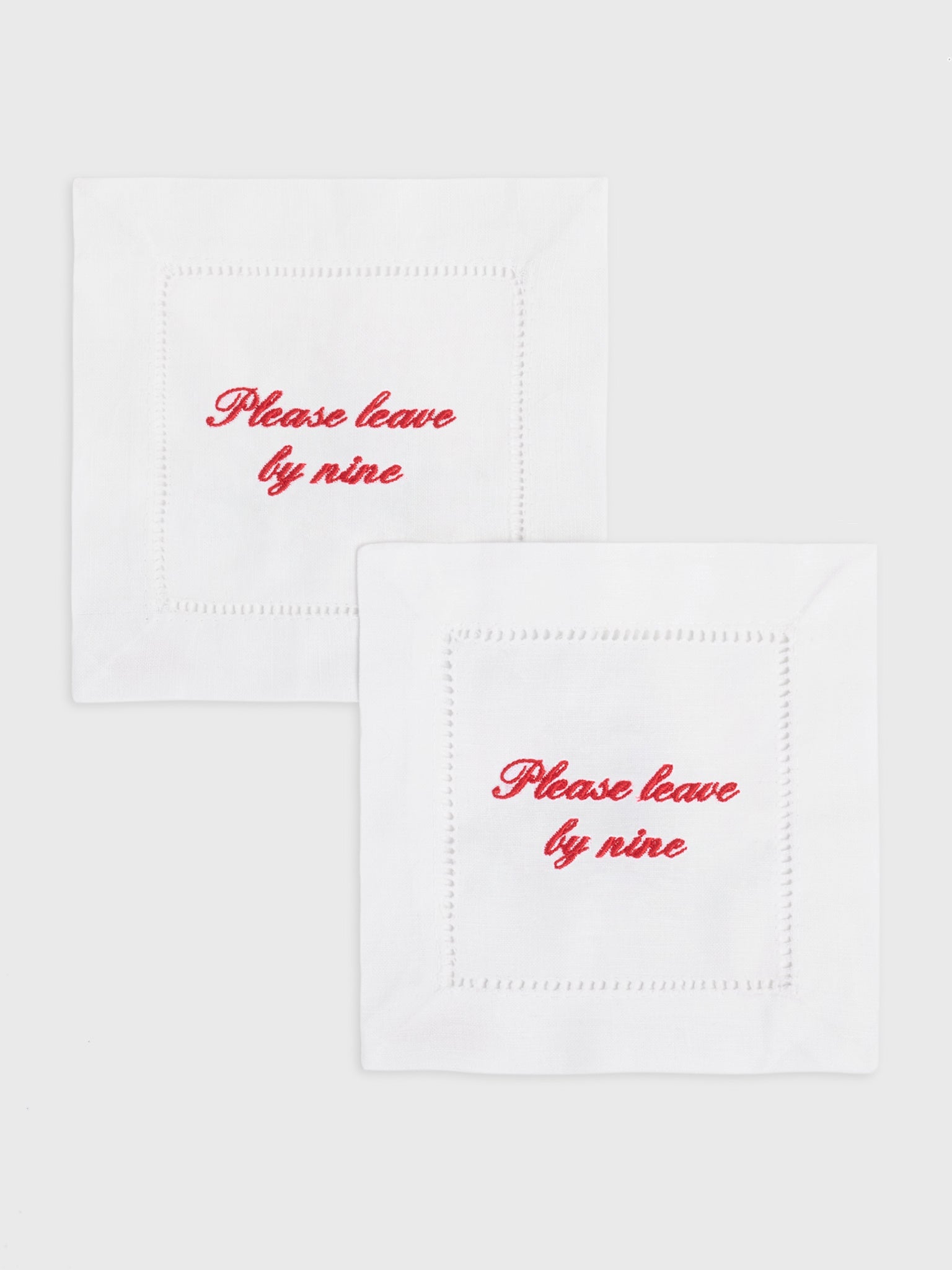 Abbode Leave By Nine Cocktail Napkin Set - Saint Bernard