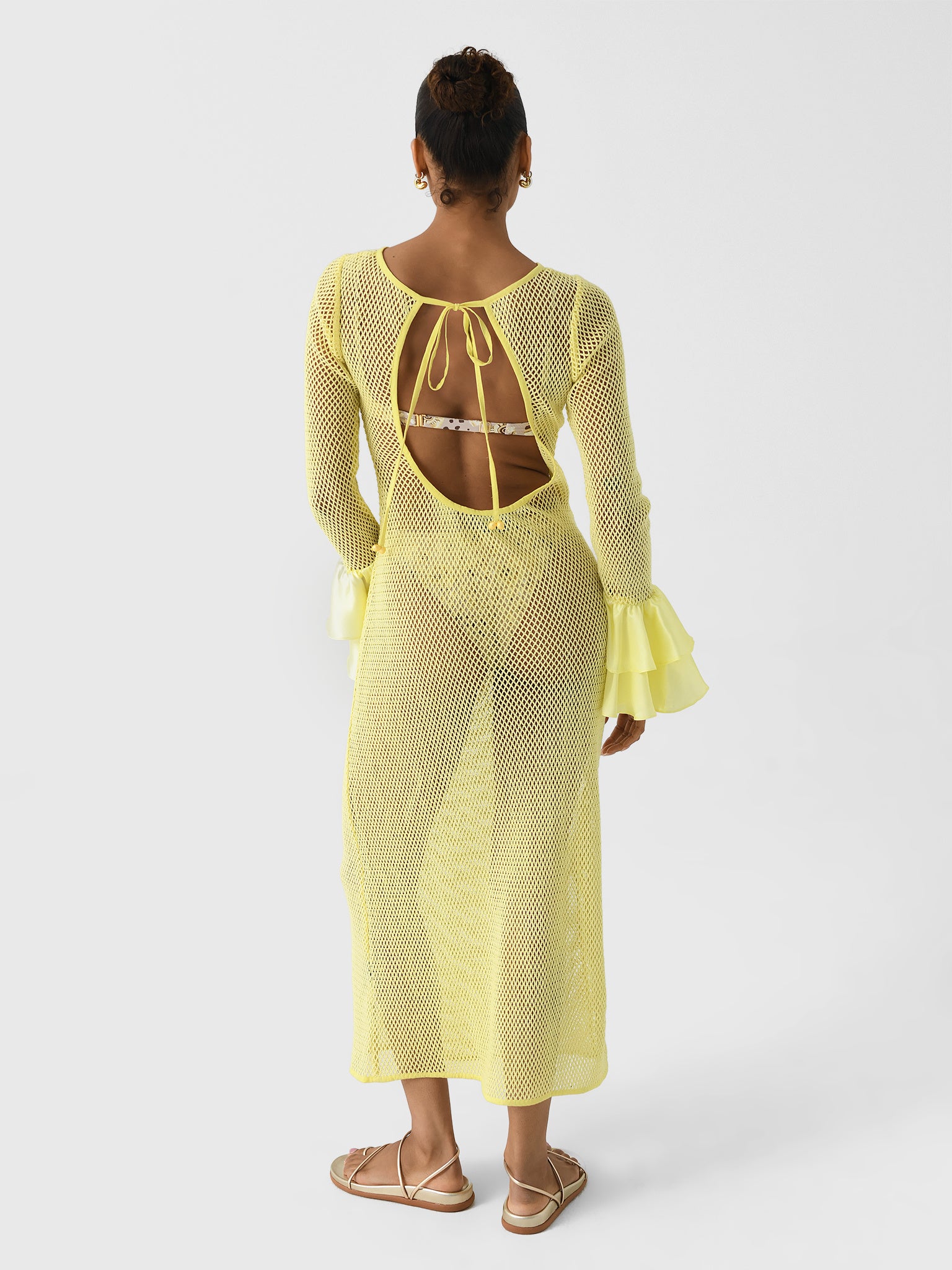 leslie amon crochet dress Leslie Amon Dream Evil Eye Mini Dress in White