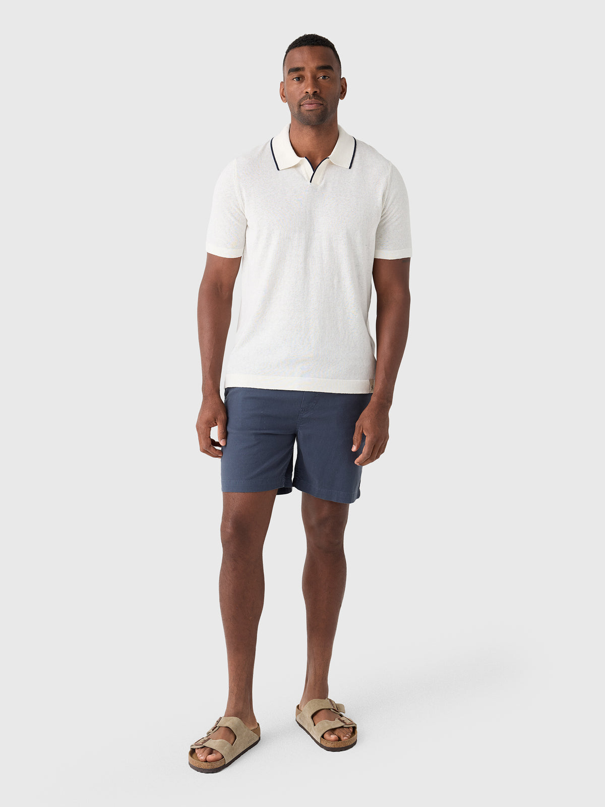 Rye51 Men's The Leon Luxury Linen Polo - Saint Bernard
