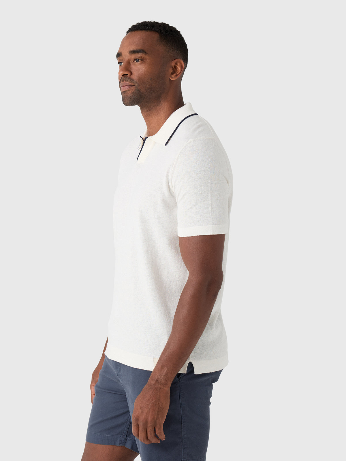 Rye51 Men's The Leon Luxury Linen Polo - Saint Bernard