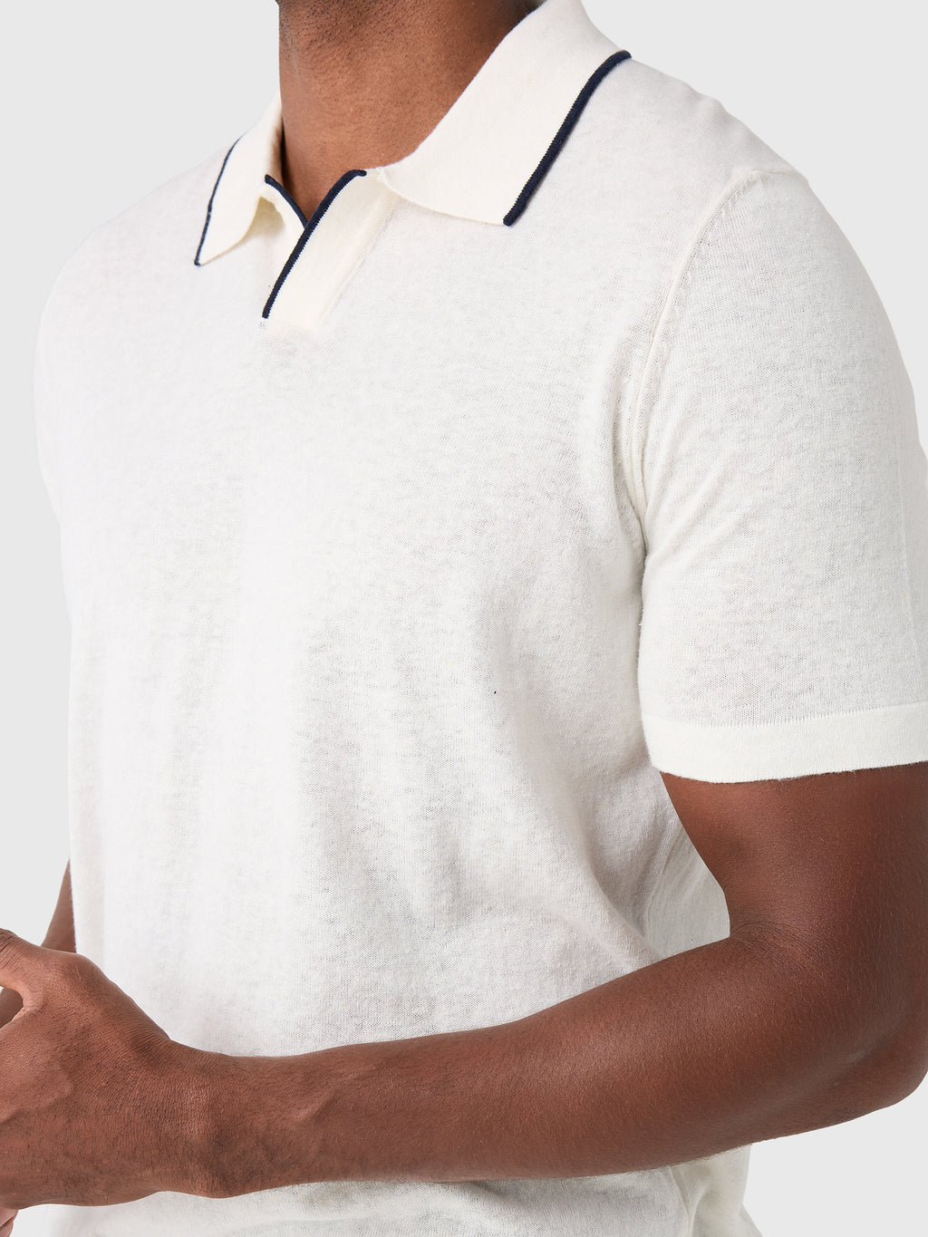 Rye51 Men's The Leon Luxury Linen Polo - Saint Bernard
