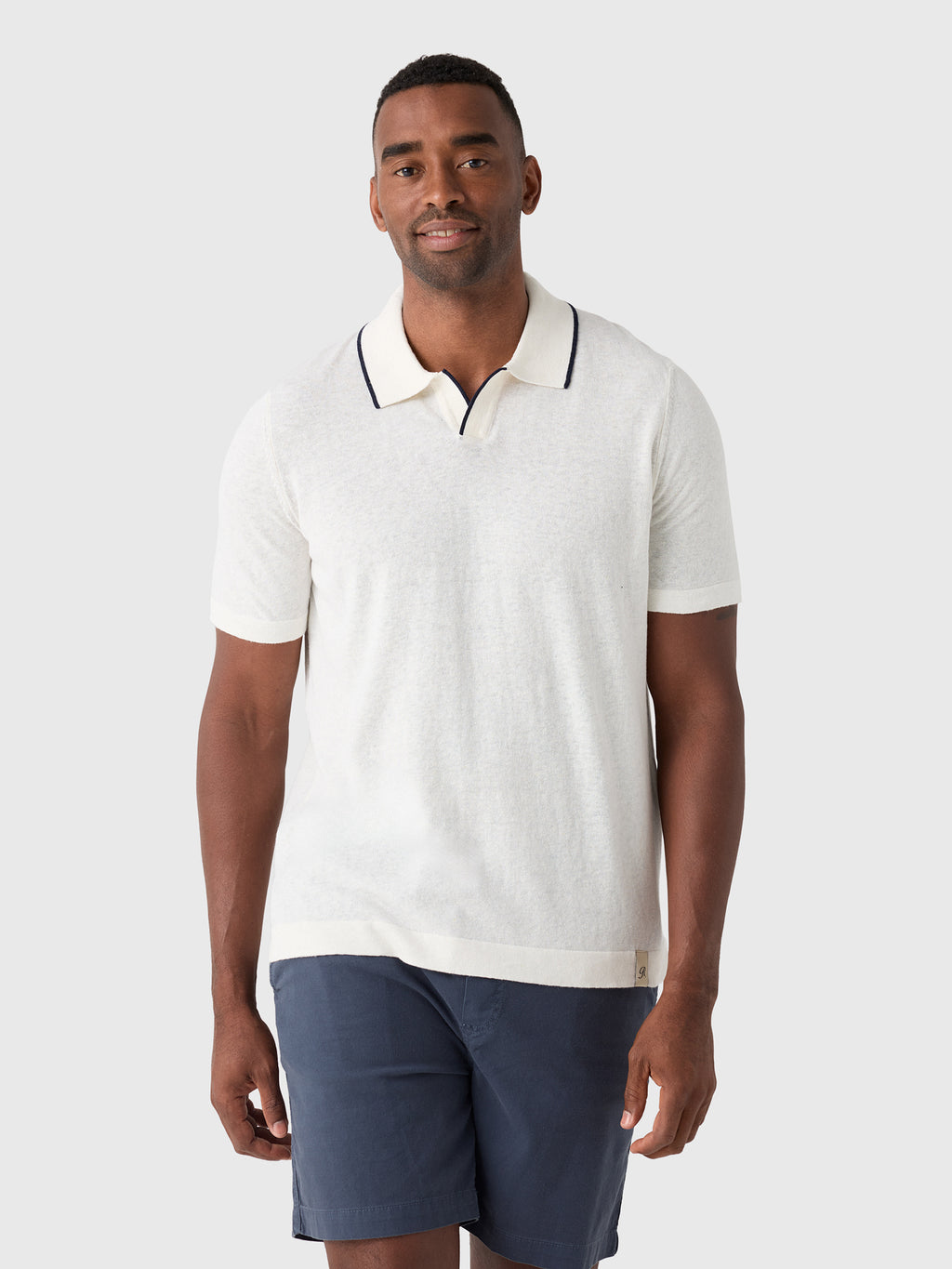Rye51 Men's The Leon Luxury Linen Polo - Saint Bernard
