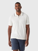 Rye51 Men's The Leon Luxury Linen Polo - Saint Bernard