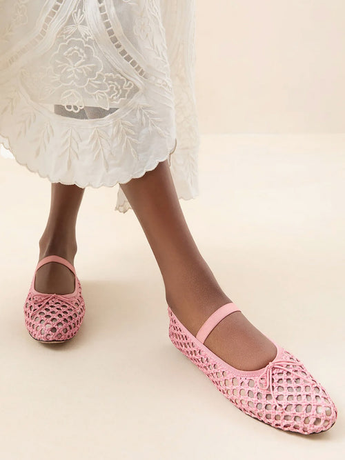 Loeffler Randall Women's Leonie Crochet Ballet Flat