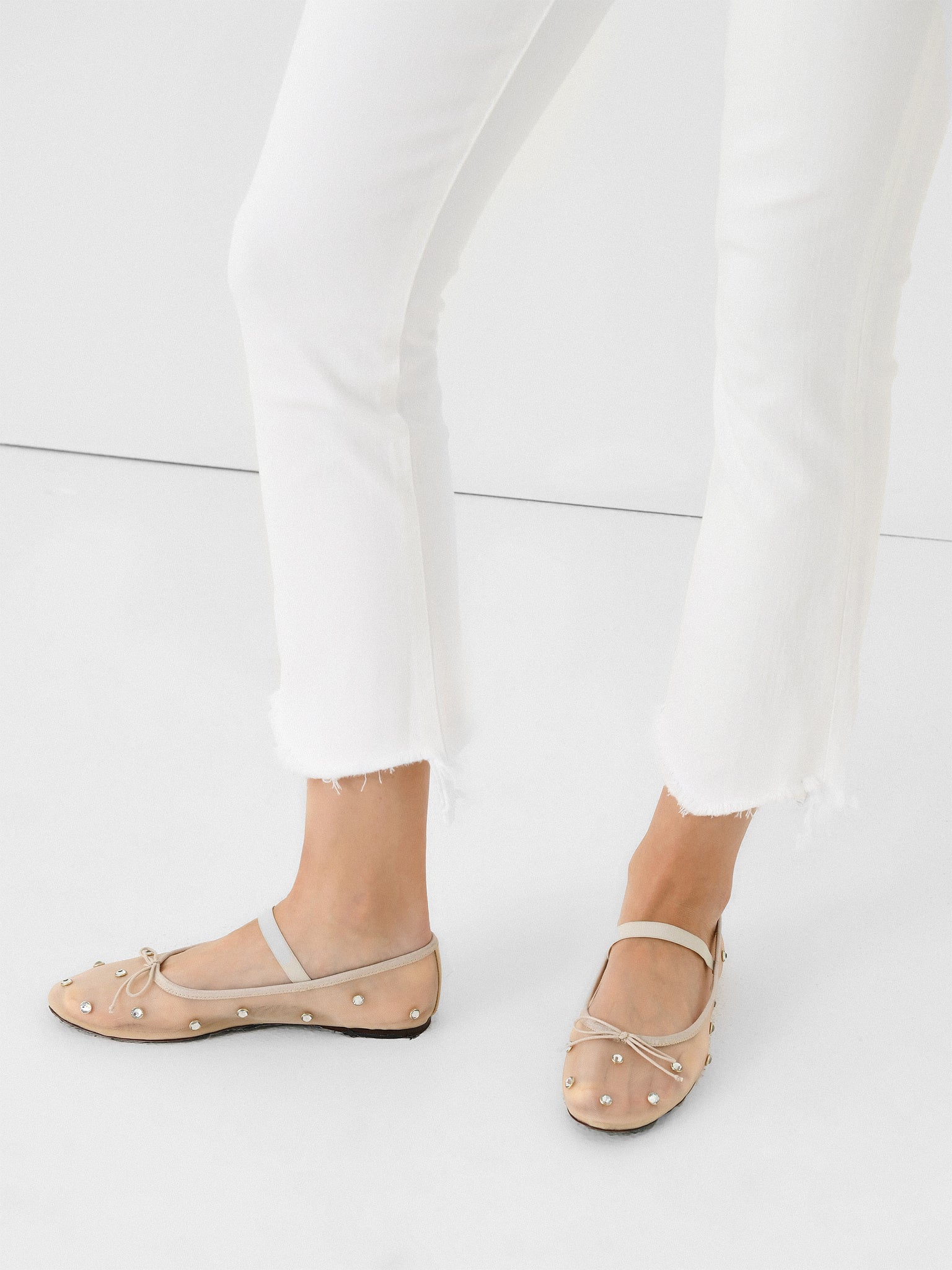 Loeffler Randall Women's Leonie Mesh Ballet Flat - Saint Bernard