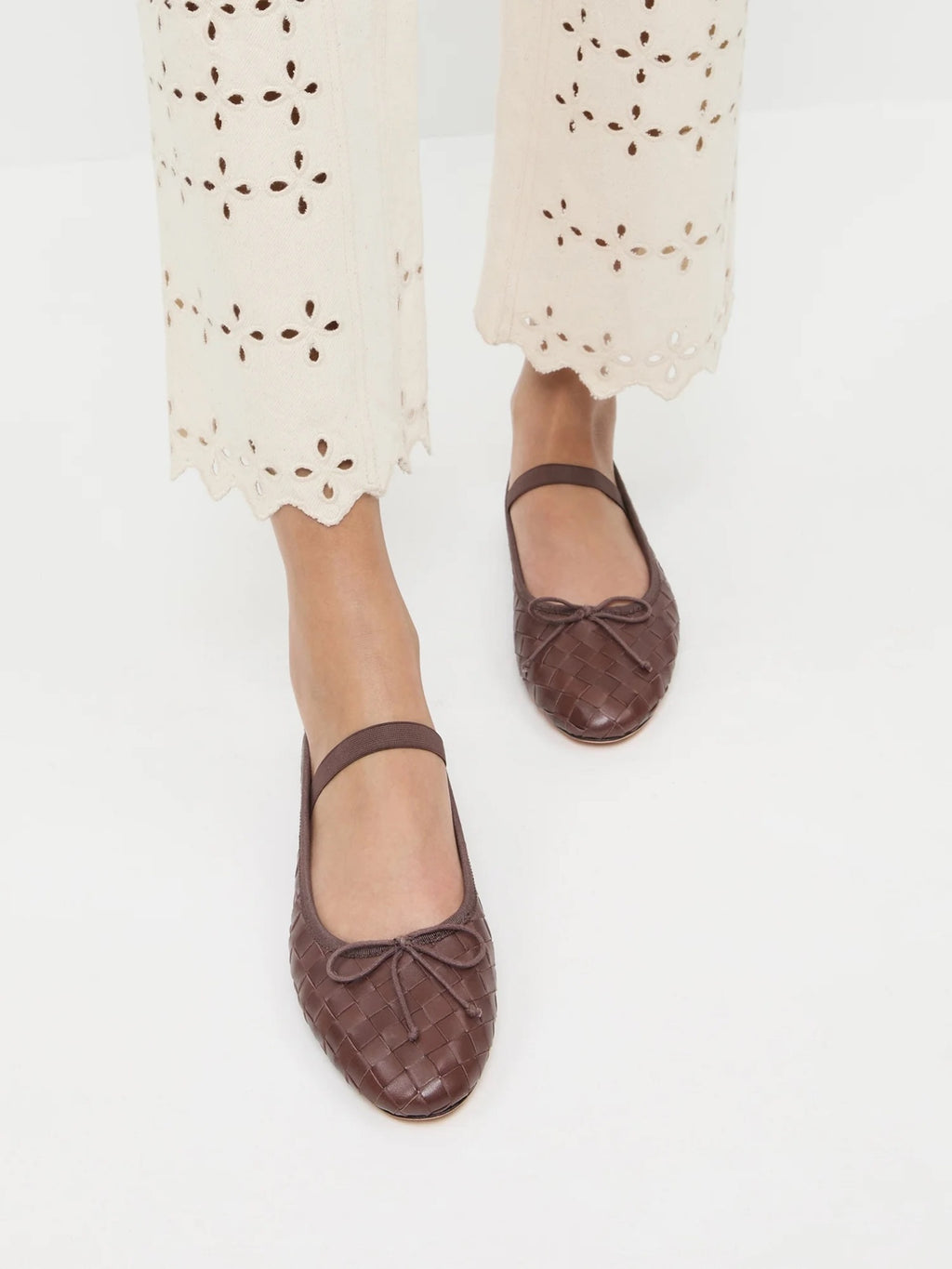 Loeffler Randall Women's Leonie Woven Ballet Flat - Saint Bernard