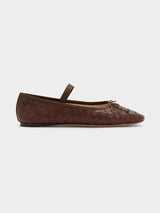 Loeffler Randall Women's Leonie Woven Ballet Flat - Saint Bernard