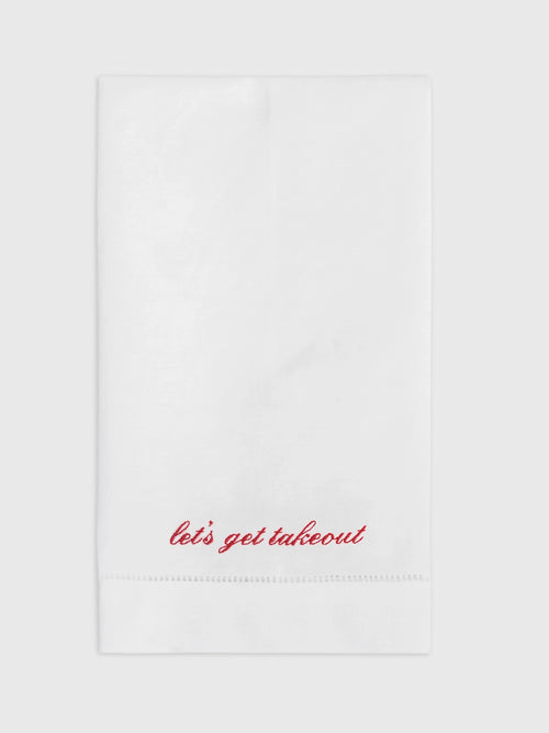 Abbode Let's Get Takeout Tea Towel