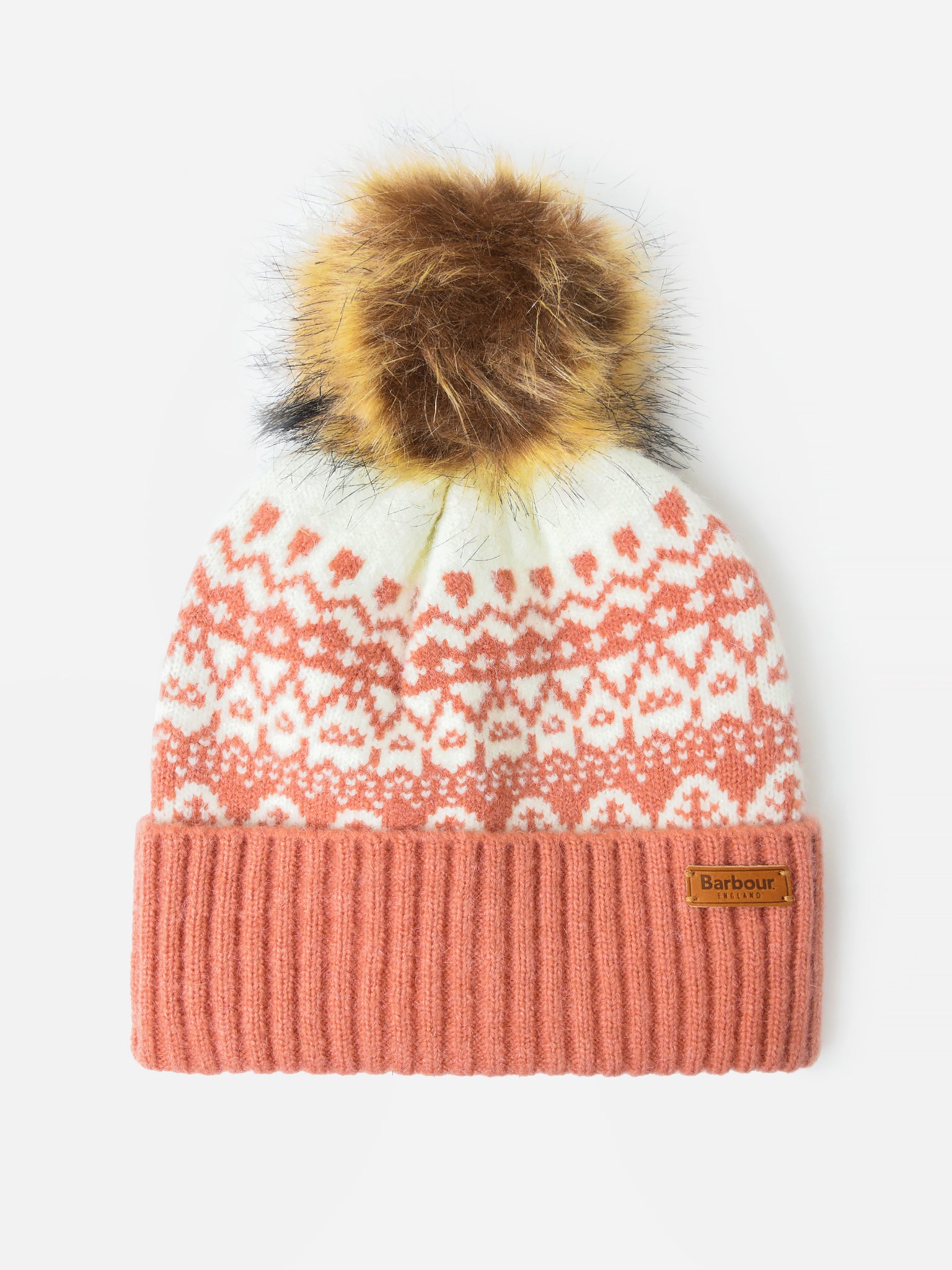 Barbour Women's Alpine Fair Isle Pom Beanie - Saint Bernard