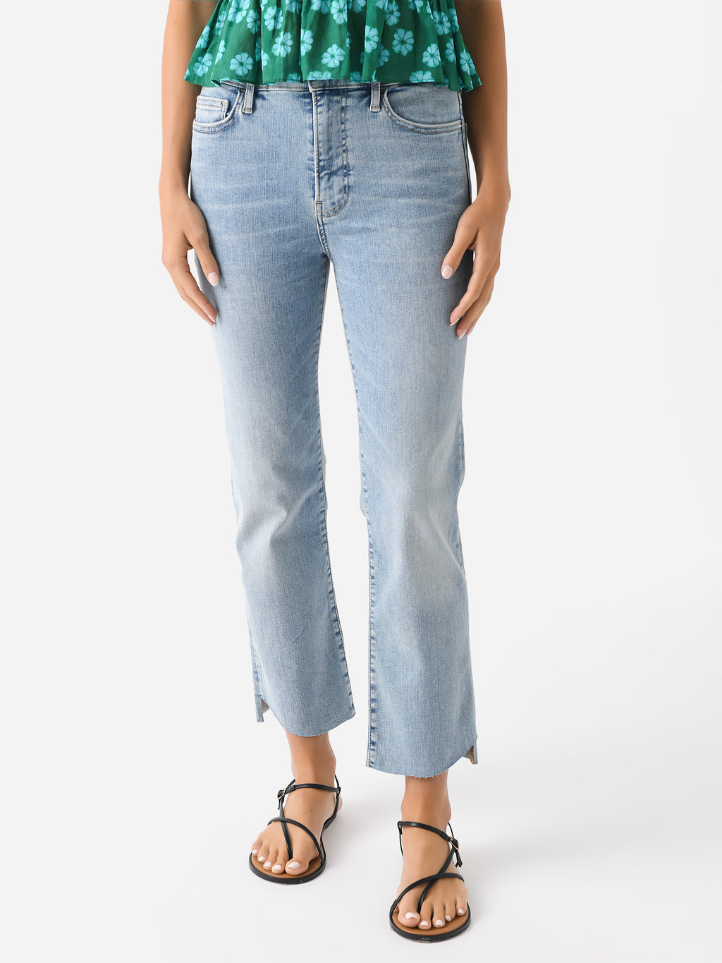 Frame Women's Le High Straight Cascade Hem Jean - Saint Bernard