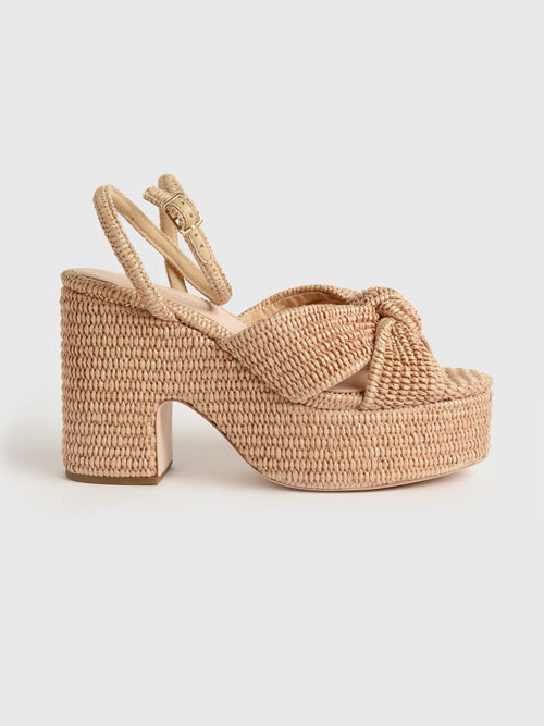 Loeffler Randall Women's Liza Raffia Platform Sandal