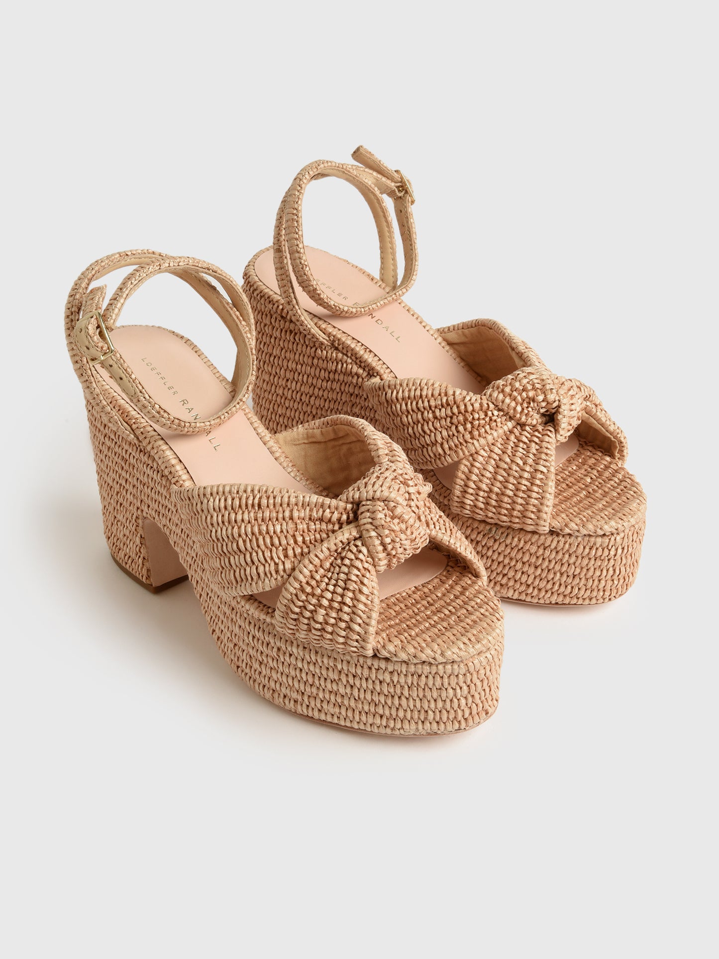 Loeffler Randall Women's Liza Raffia Platform Sandal - Saint Bernard