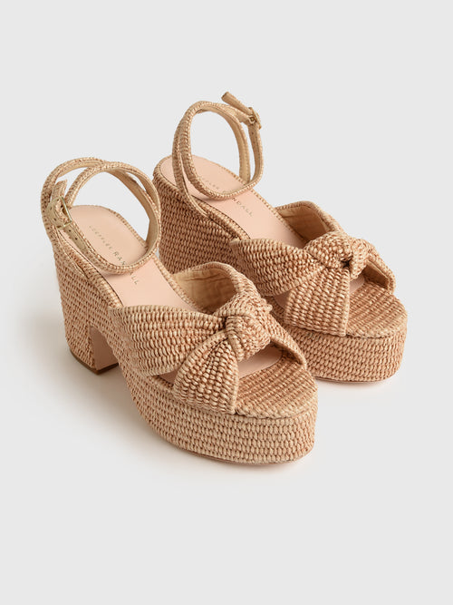 Loeffler Randall Women's Liza Raffia Platform Sandal