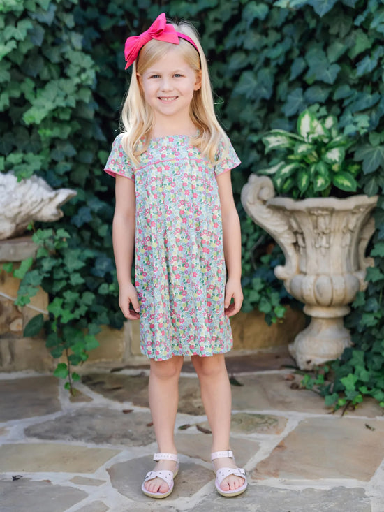 Lila & Hayes Girls Camden Play Dress - Pink Pretty Bows