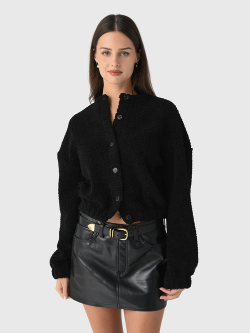 Leset Women's Mica Collarless Blouson Jacket