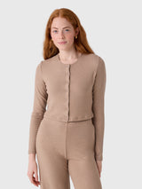 Leset Women's Lauren Crop II Cardigan - Saint Bernard