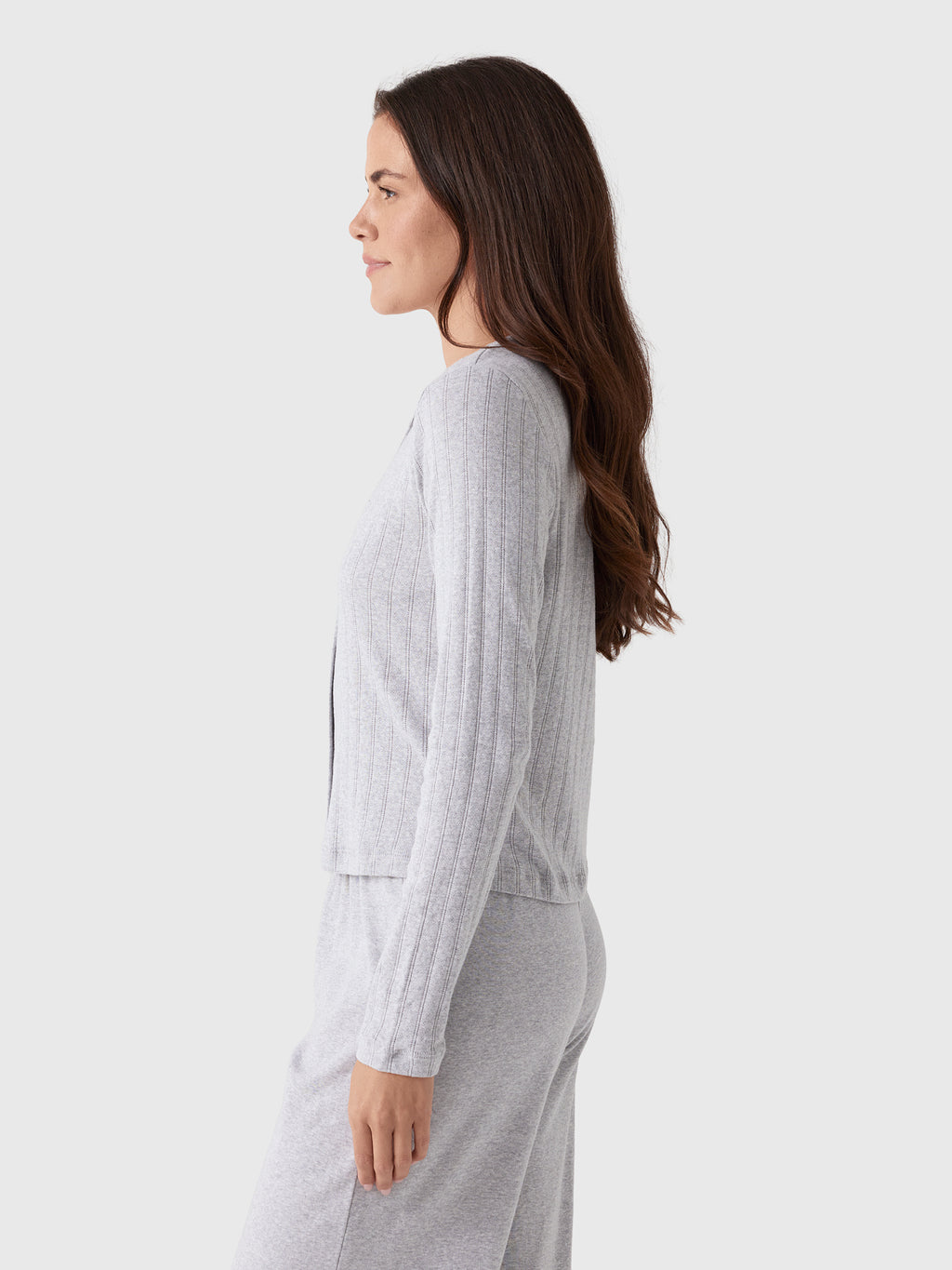 Leset Women's Pointelle Classic Cardigan II - Saint Bernard