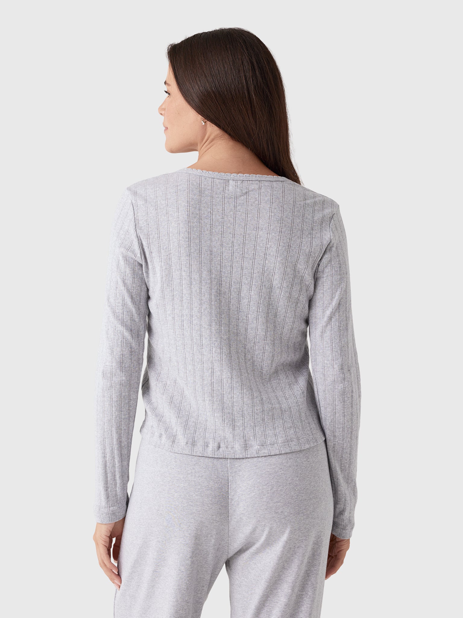Leset Women's Pointelle Classic Cardigan II - Saint Bernard