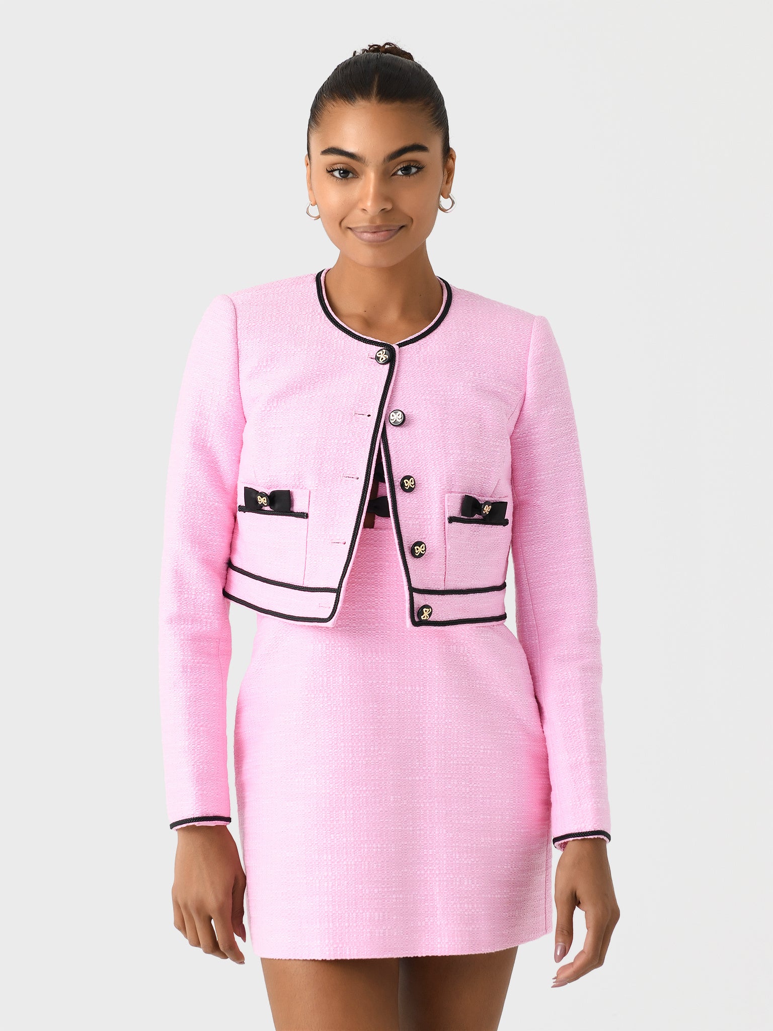 LoveShackFancy Women's Talika Tweed Jacket - Saint Bernard