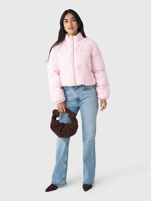 LoveShackFancy Women's Celesta Lace Puffer Jacket