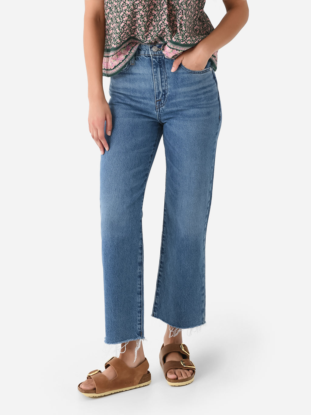 Frame Women's Le Jane Crop Raw Fray Jean - Saint Bernard