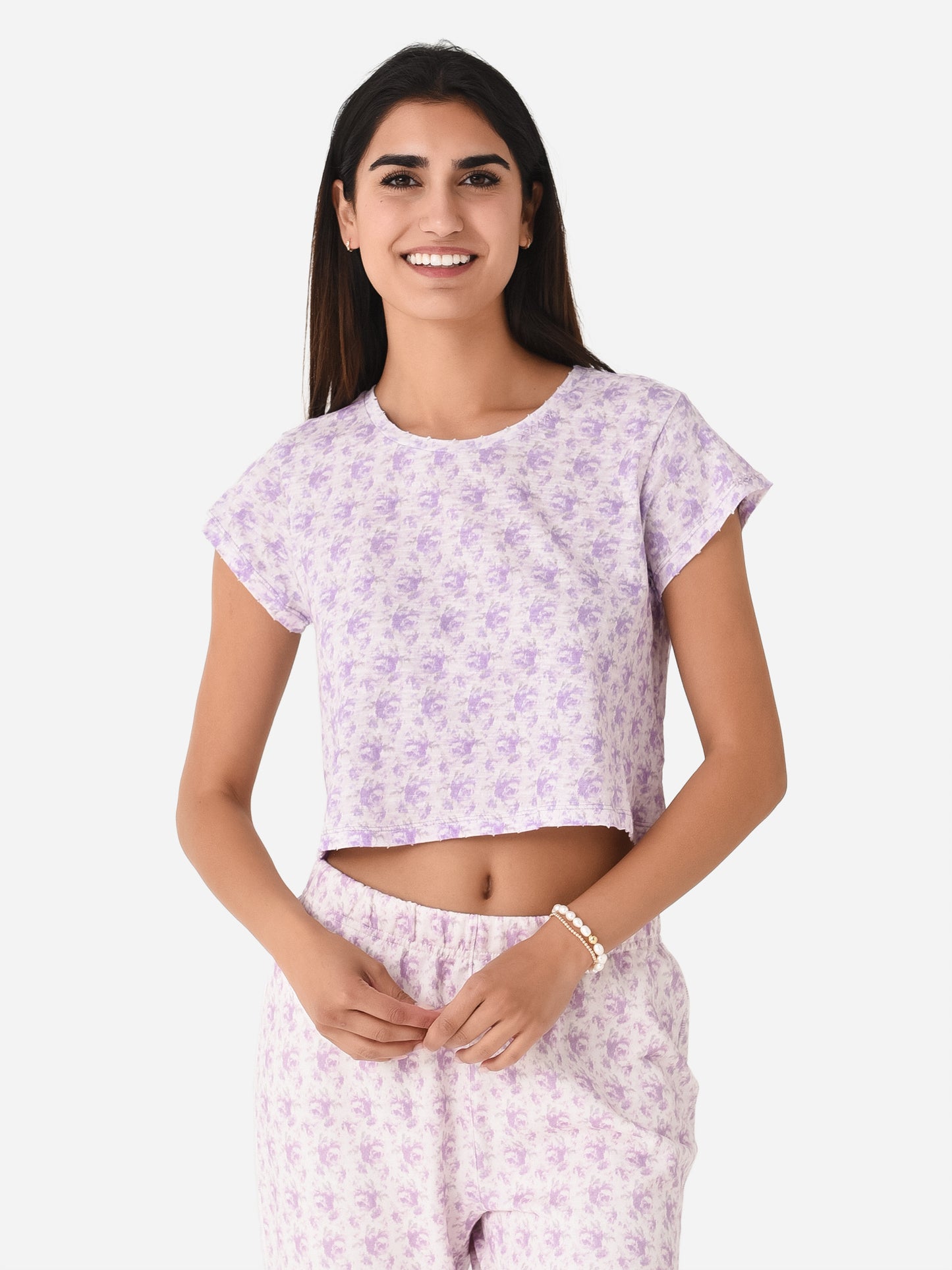 LoveShackFancy Women's Rubin Cropped Tee - Saint Bernard