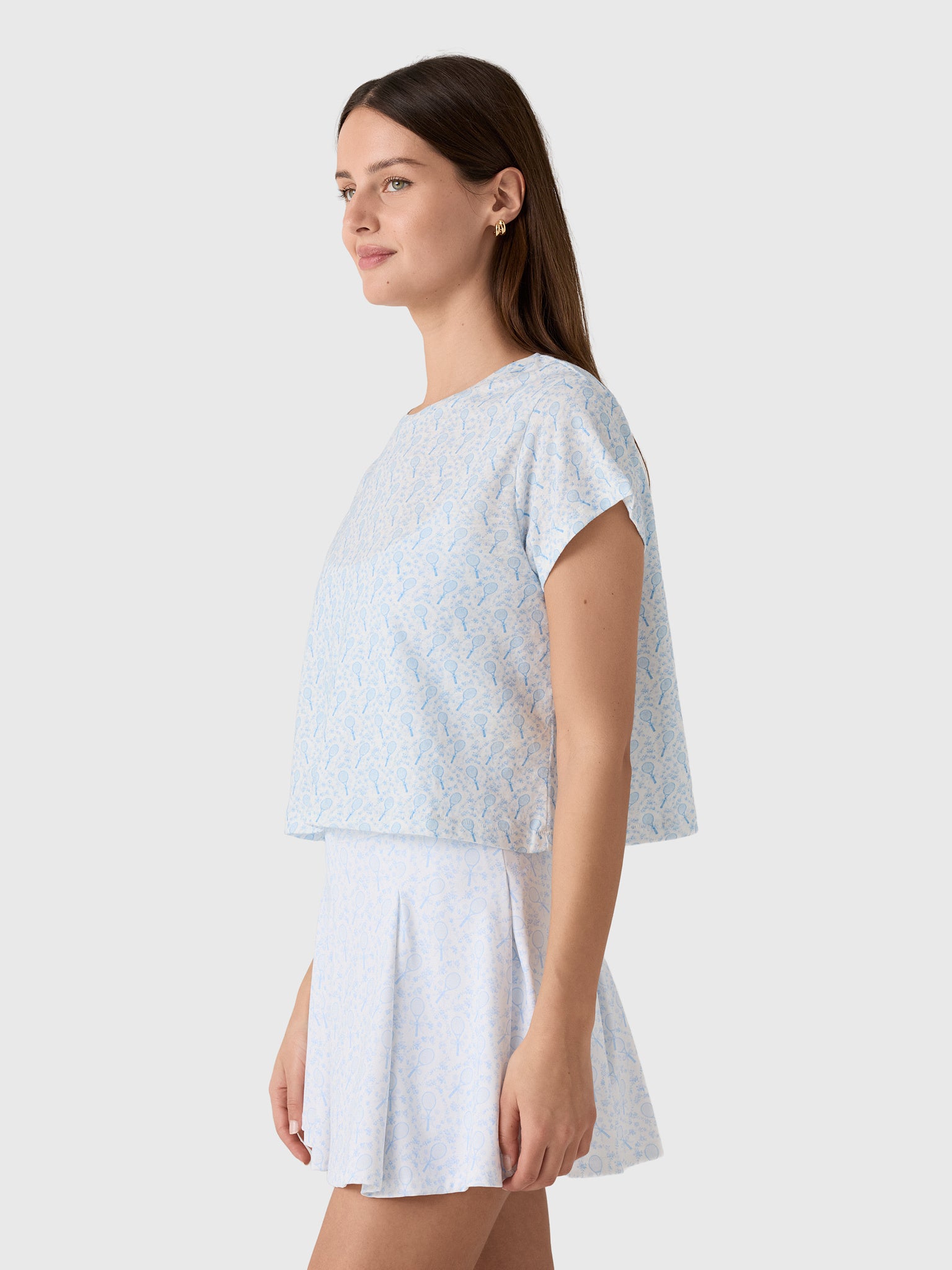 LoveShackFancy Women's Rubin Cropped Tee - Saint Bernard