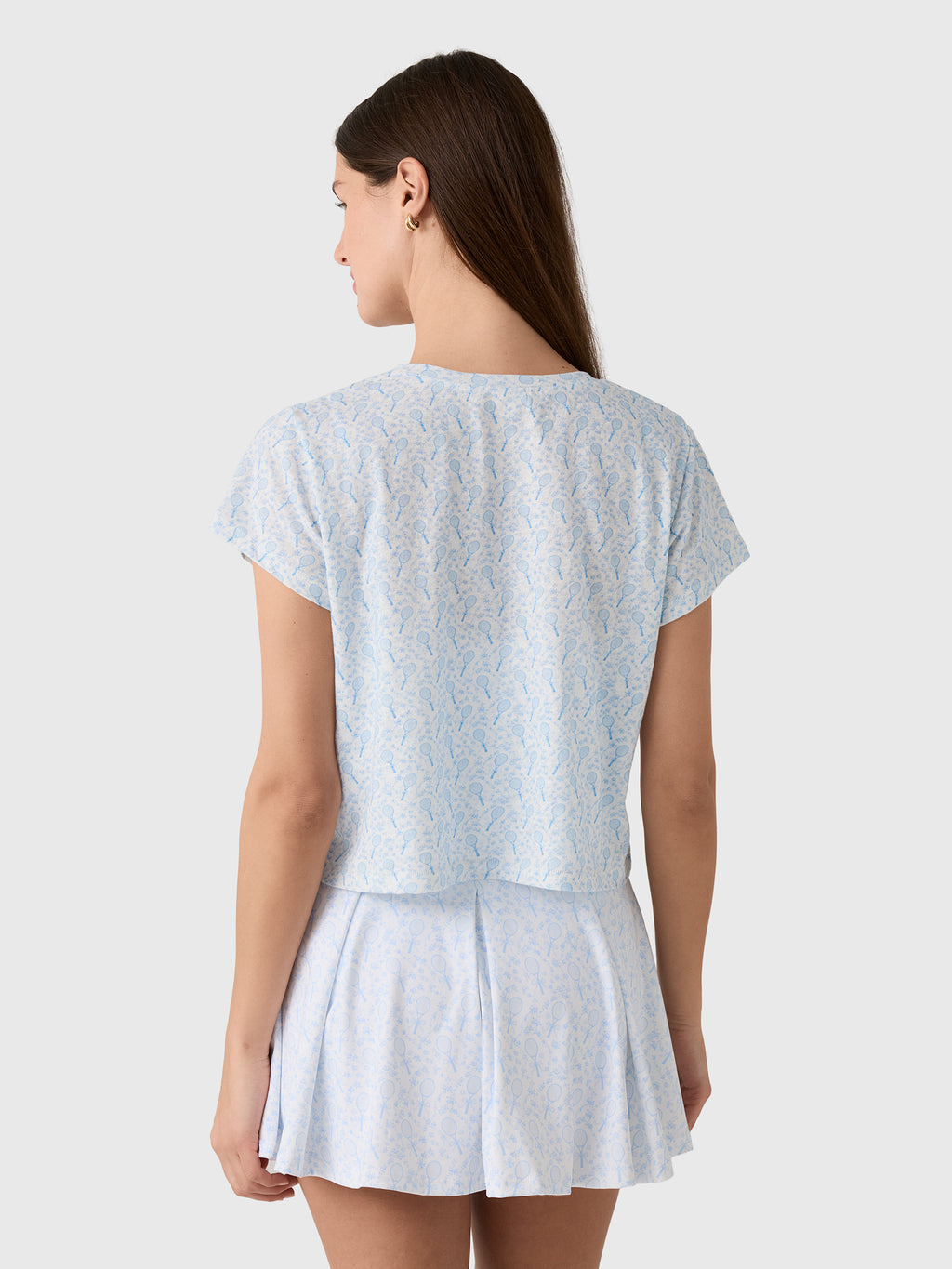 LoveShackFancy Women's Rubin Cropped Tee - Saint Bernard
