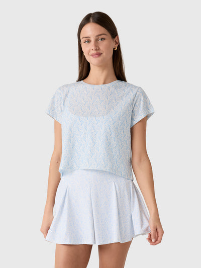 LoveShackFancy Women's Rubin Cropped Tee - Saint Bernard