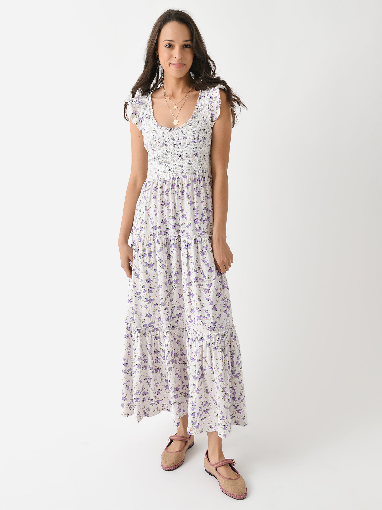 LoveShackFancy Women's Chessie Floral Dress - Saint Bernard