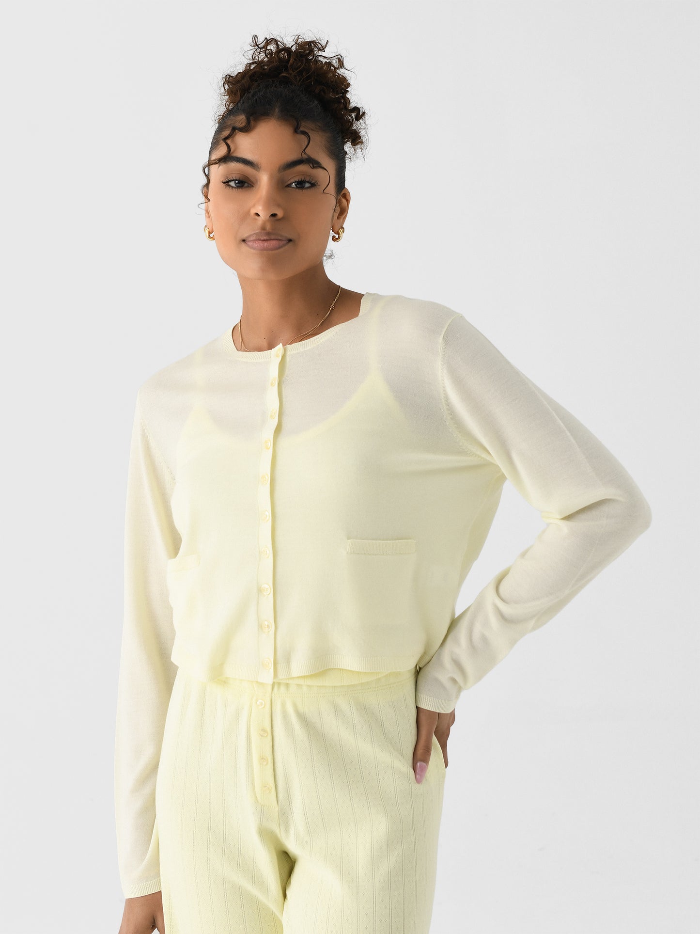 Leset Women's James Crew Cardigan - Saint Bernard